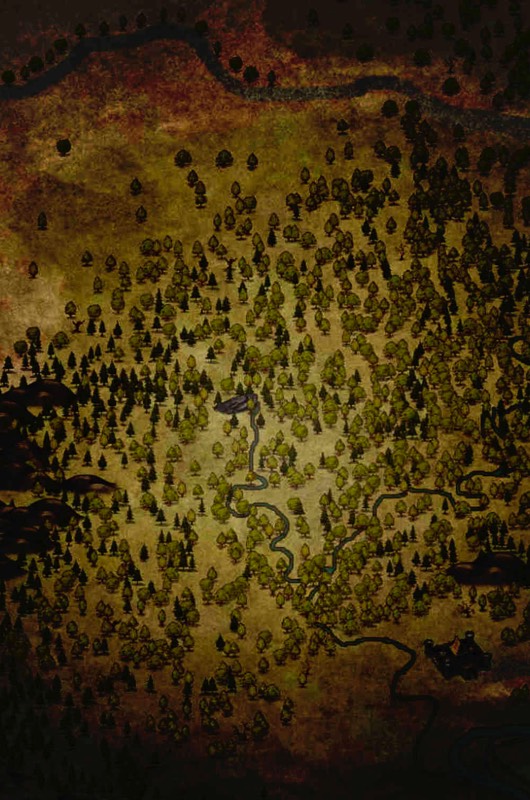 Landkarte aus dem Roman Wolfsnacht